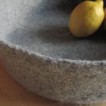 Large Felted Bowl - Gray