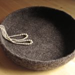 Large Felted Bowl - Brown